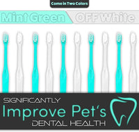 H&H Pets Toothbrush for Small Dogs & Cats - Soft and Extra Small Toothbrush Designed for Cats, Puppies, and XS Breed Dogs Like Teacups, Chihuahuas, Yorkshire, and Poodle, 8 Count Pack