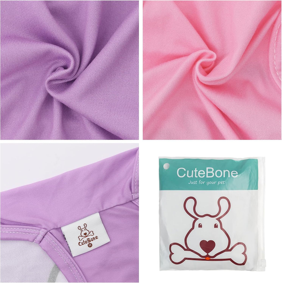 CuteBone Dog Shirts 2-Pack Soft Pet Clothes Breathable Summer Vest - Large / Girl thing 1 thing 2 - image 2