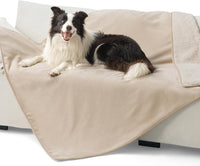 Bedsure Waterproof Dog Blankets for Small Dogs Soft Cat Blanket Warm - XL(50x60") / Cream