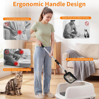 Metal Cat Litter Scoop, Detachable Long Handle Litter Scooper – Daily Care for Cats - black shovel - image 3