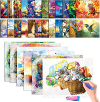 25 Pack Dementia Products for Elderly Reusable Water Doodle Coloring - Water Painting Kit / 25pack-C