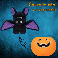 My OLi 9 inch Halloween plush bears 2 pack in pumpkin and wizard costumes with flip-top hats - view 12