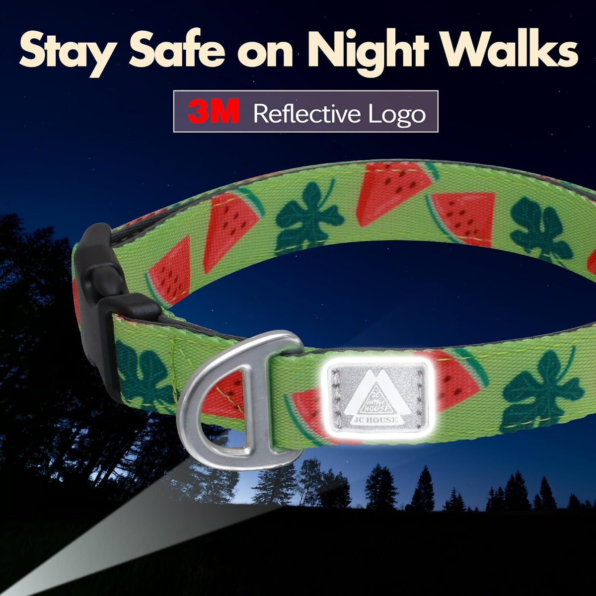 Medium Dog Collar, Neck 12"-20" - Large (Neck 16’’-25’’) / Watermelon - image 4