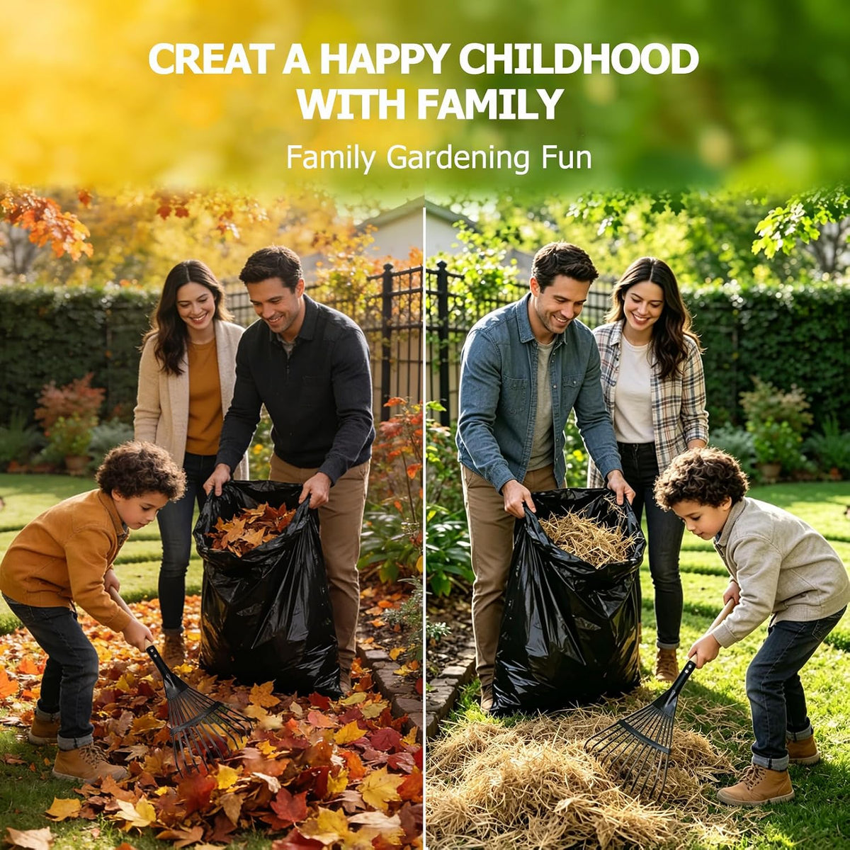 CHEERBANK kid rakes, four child size lawn rakes with wooden handles - view 9
