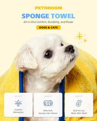 Ultra Absorbent Pet Towel, Quick-Drying - Yellow / Medium - image 2
