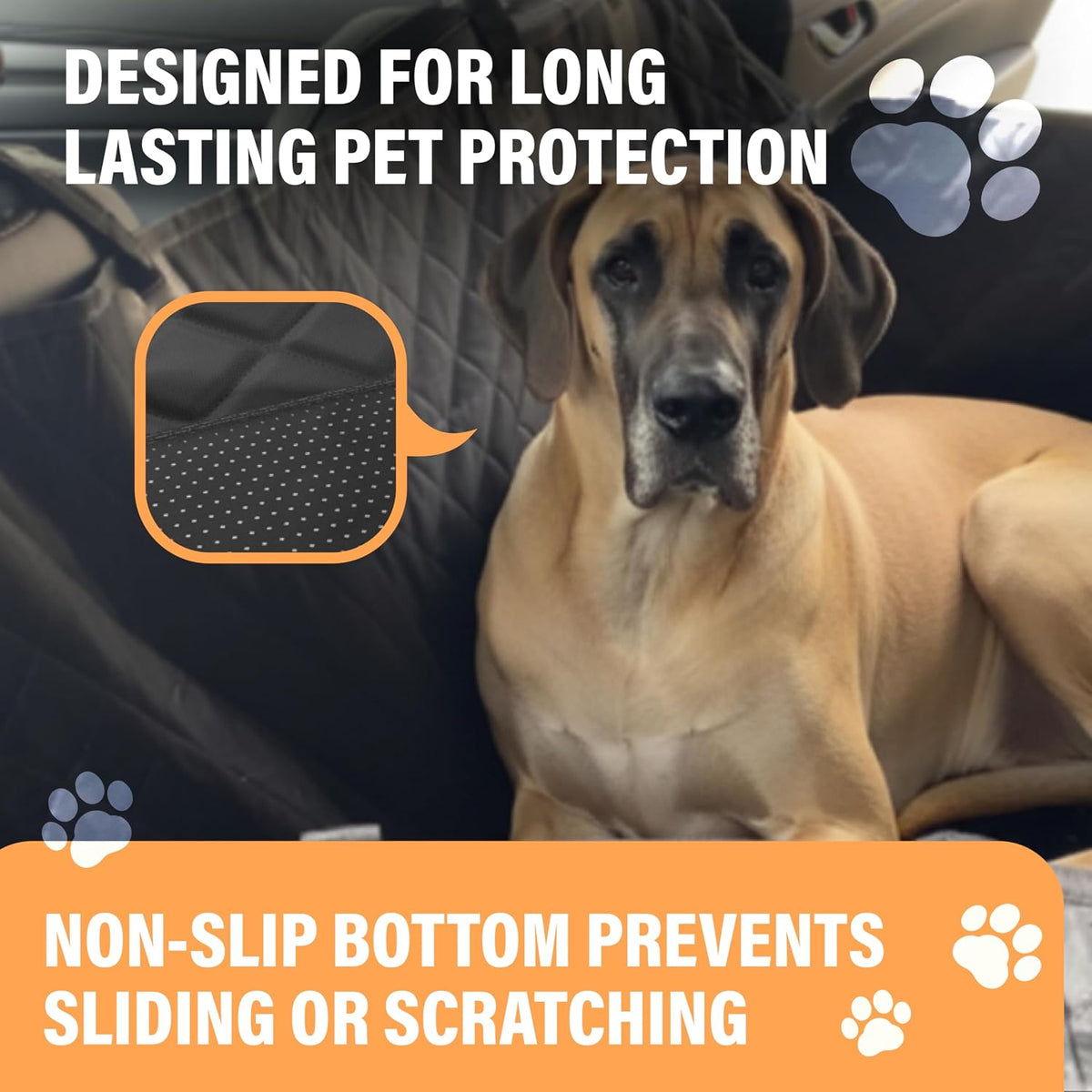 Dog Car Seat Cover for Back Seat - XL / Blue - image 3