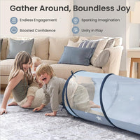 Tiny Land Kids Tunnel Toys with Storage Bag for Toddlers – Fun for Kids & Family - Blue - image 4
