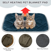Clysee 8 pack self heating cat mat in mixed colors, 16 x 20 inch five layer pads - view 3