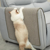 Sisal Cat Scratcher Mat with Sticky Tapes - Gray / 31.5" x 19.7" (1-Pack)
