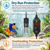 Thumb-Sized 10W Super Mini Aquarium Betta Heater for 1-2 Gallon Small - For Tanks ≤ 4 Gal - image 2