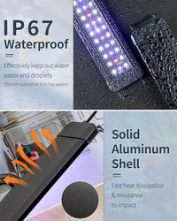 Pawfly 28W Aquarium LED Light for 36 to 42 Inch Fish Tanks Extendable Fish Tank Light with Full Spectrum Brilliant White Blue Red Lights with Daytime & Night Modes and Adjustable Brightness