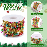 FOIMAS mini dollhouse fake Christmas string lights with colorful plastic bulbs - view 11
