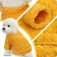Dog Sweater, Dog Clothes for Medium Dogs Male or Boy - Orange+Turmeric+Brown / Small - image 2