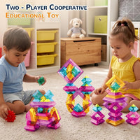 Ggiibro sorting stacking toys, 40 colorful pyramid blocks with storage box - view 9