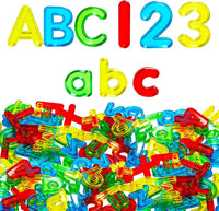 Bbiamsleep 67 Pcs Plastic Practice Set Transparent Letters and Numbers – Fun for Kids & Family - 134PCS