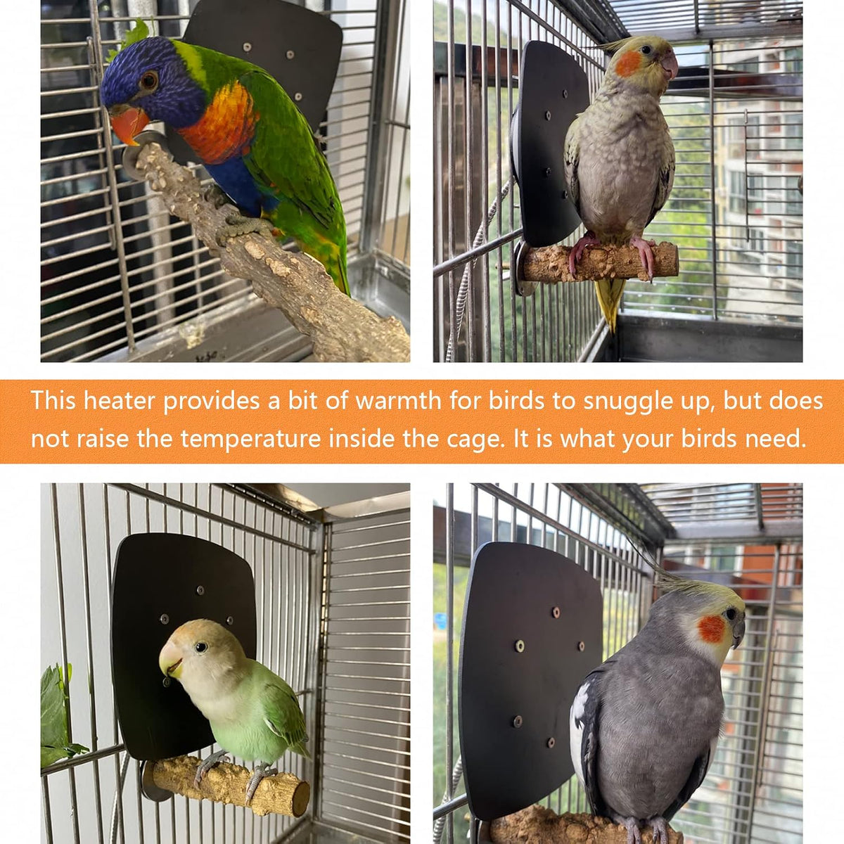 Bird Heater, Thermostatical Bird Warmer for Parakeets - image 2