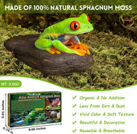 8 OZ Natural Sphagnum Moss for Reptiles - 6QT(4oz) - image 2