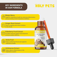 Cough Medicine for Dogs & Cats, Respiratory Infection Support - Sneezing Relief & Kennel Cough Treatment - Pet Asthma Support - Made with Natural Ingredients in The USA (4oz)