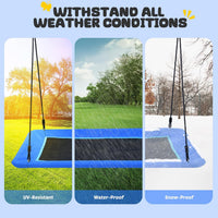 Trekassy 700lbs 60" Large Rectangle Platform Tree Swing for Kids - Blue - image 4