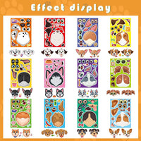 48PCS Halloween Make-a-face Stickers Halloween Characters Stickers - Dog - image 2
