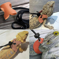 Bearded Dragon Travel Backpack with Harness and Leash Set - Black/Brown / Backpack+LSH Brown - image 4