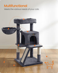 Feandrea Cat Tree, Multi-Level Condo - Smoky Gray - image 4
