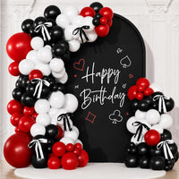 Pink Balloon Arch Kit, 145Pcs Baby Shower Birthday Decor – Fun for Kids & Family - Red Black White