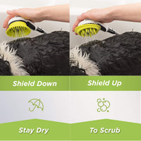 Dog Washing Hose Attachment for Shower and Garden Hose, Sprayer – Essentials for Dogs - Boosted Pressure, White Brush - image 2