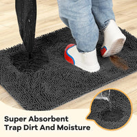 Absorbent Dog Door Mat for Muddy Paws - 72"L x 36"W x 1" Th / Dark Grey - image 2