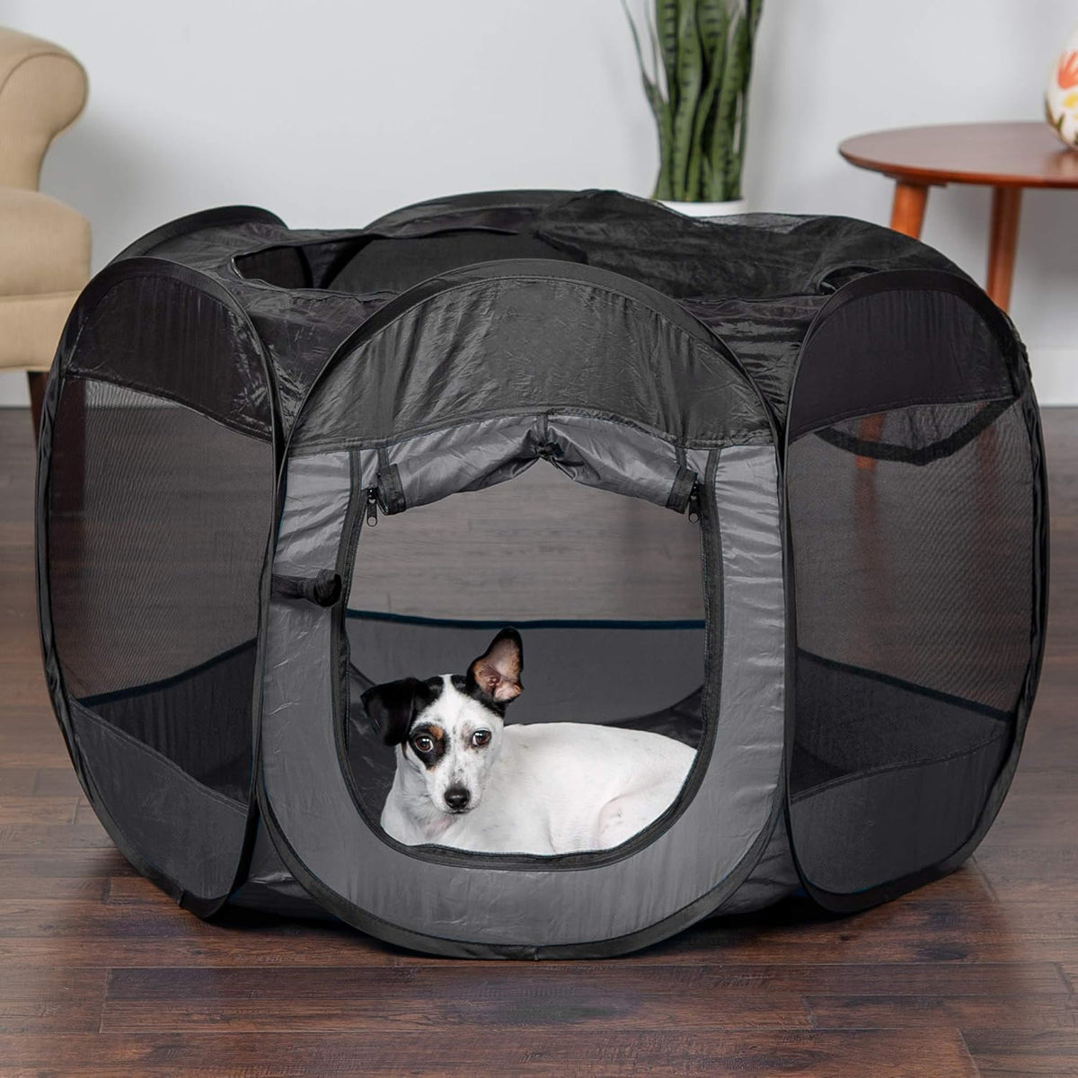 FurHaven Soft-Sided Dog & Cat Playpen - Gray / Medium - image 3