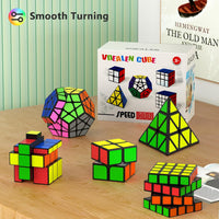Vdealen Speed Cube Set, 2x2 4x4 Pyramid Mirror Dodecahedron Magic Cube Pack, Puzzle Cube Bundle - 5 Pack-Cube Set - image 4