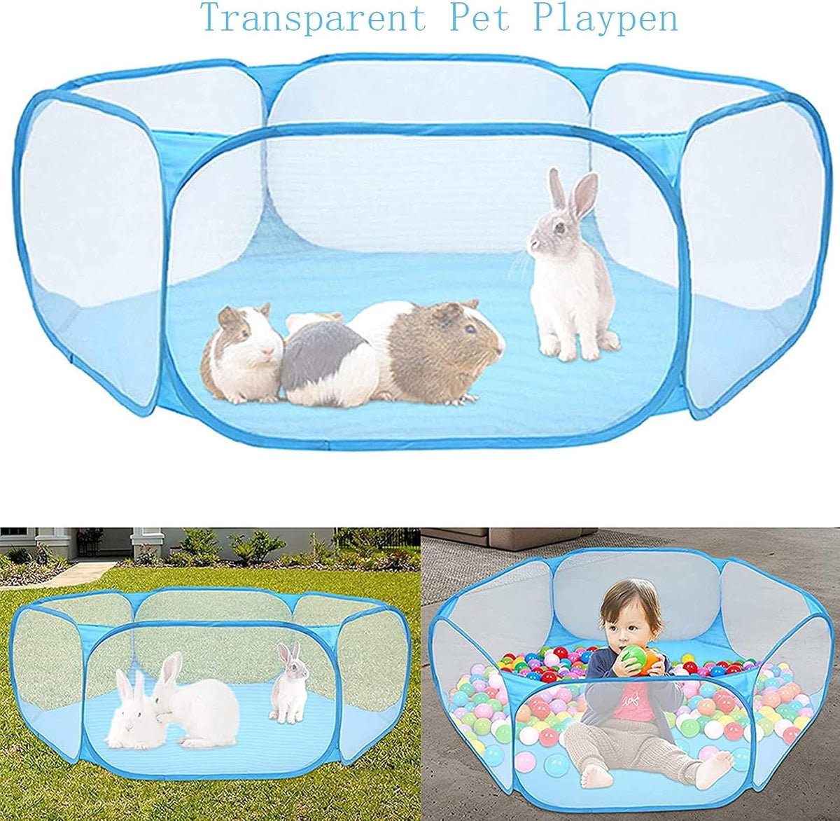 Hamster Foldable Exercise Playpen - Skyblue - image 2