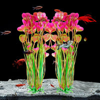 AQUANEAT Artificial Fish Tank Plants - Red - image 2