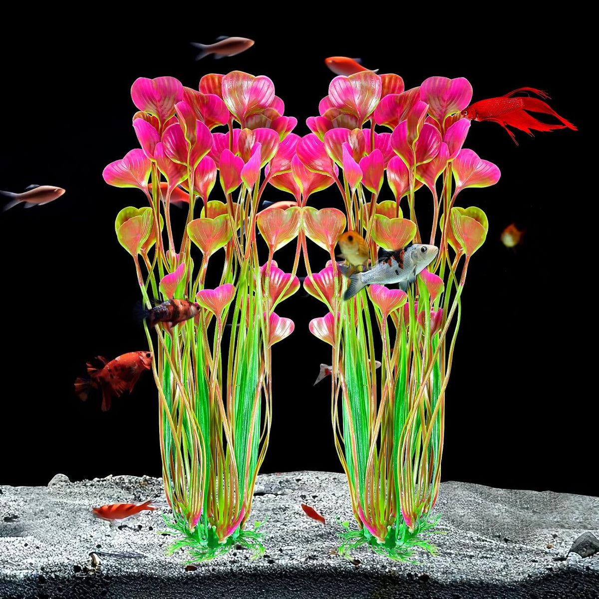 AQUANEAT Artificial Fish Tank Plants - Red - image 2
