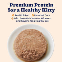 Solid Gold Wet Cat Food Pate for Indoor Cats - Healthy Canned Cat Food Pate w/Real Chicken, Omega Fatty Acids, Vitamins & Minerals - Grain Free & Gluten Free Can Meals for Cats & Kittens - 24ct/3oz