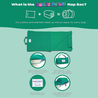 ROLLEE POLLEE Nap Sac Roll Up Napping Blanket with Attached Pillow - Royal Blue - image 4