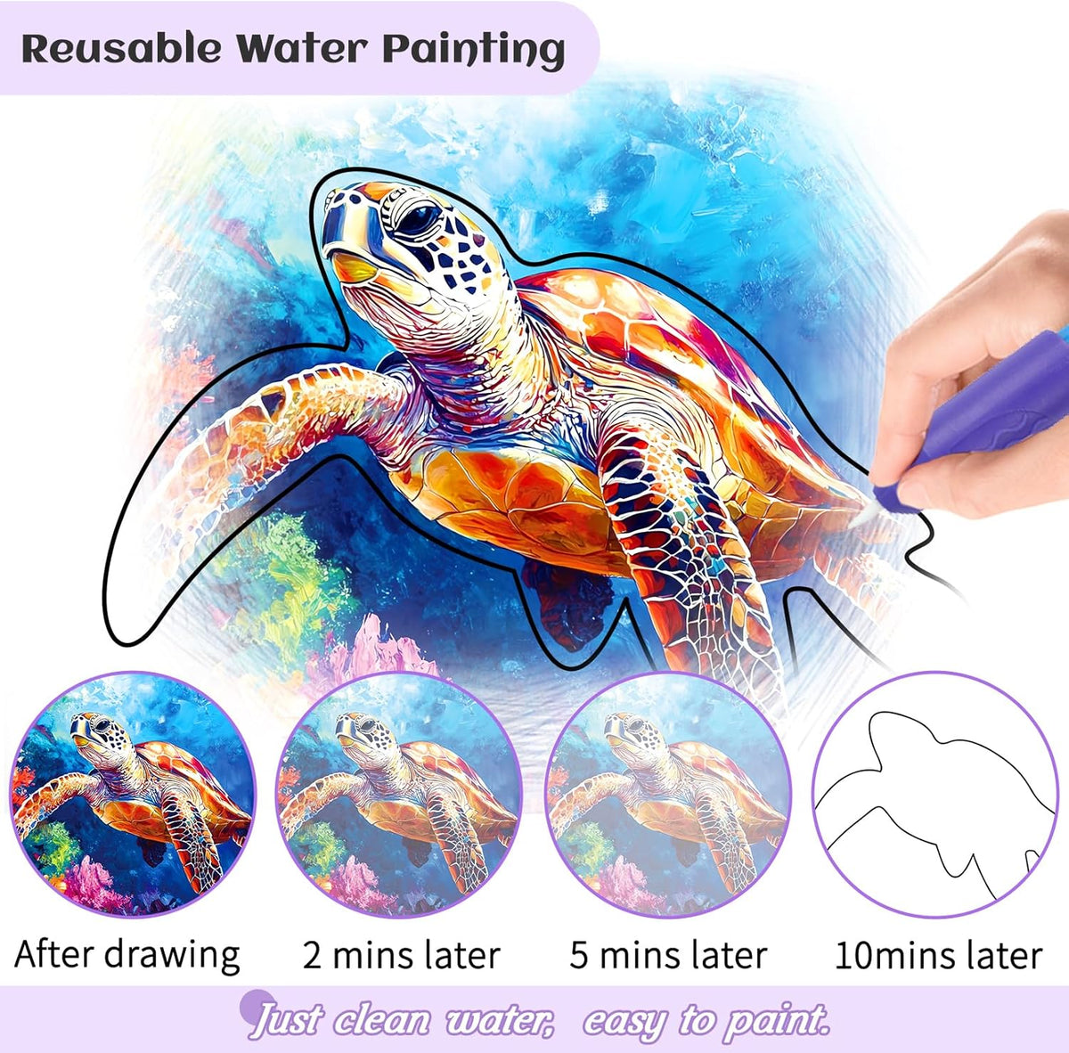 25 Pack Dementia Products for Elderly Reusable Water Doodle Coloring - Water Painting Kit / 25pack-C - image 3