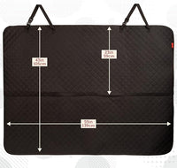 Lusso Gear Dog Car Seat Cover - Non-Slip Waterproof Back Bench Protector for SUV, Car, Truck - Basic Edition Black for Dogs - Camping Gear - Back Seat Covers for SUV