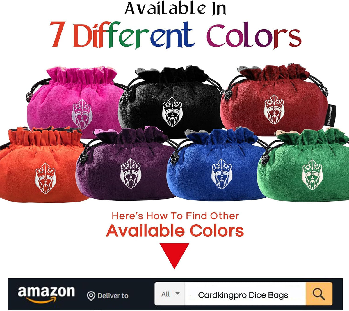 CardKingPro Immense Dice Bags with Pockets, Holds 150+ Dice - Pink - image 4