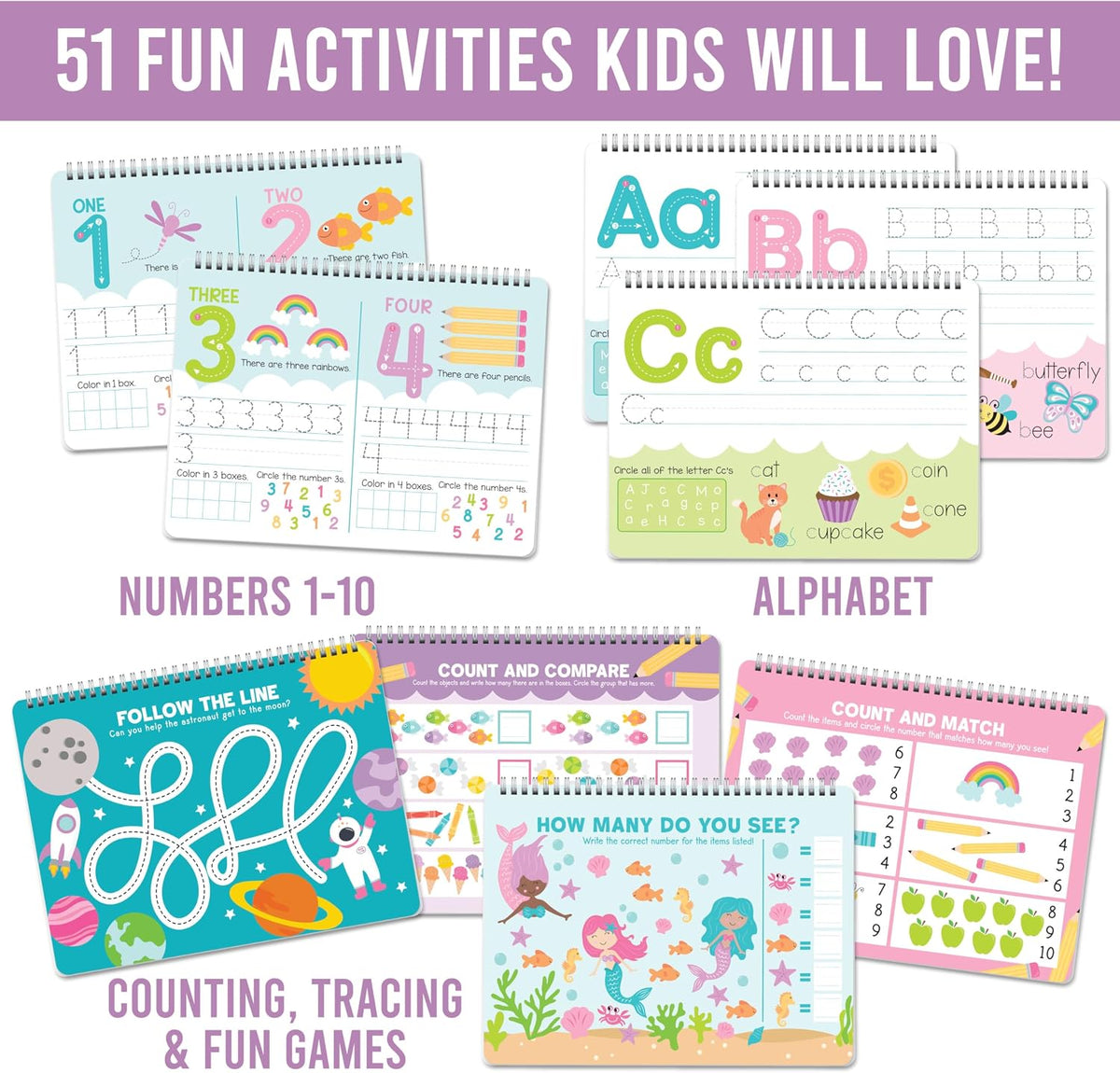 Hadley Designs dry erase tracing book for kids ages 3-5 with marker and carrying case - view 3