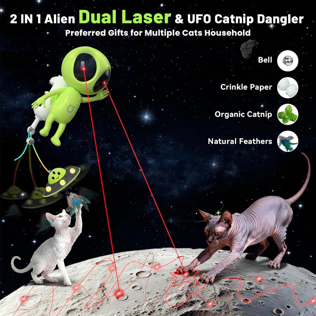 ORSDA Laser Cat Toys for Indoor Cats - Green - image 3