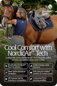 Equinavia Svalbard NordicAir™ Tech All Purpose Saddle Pad | Breathable Micromesh | Contoured Shape