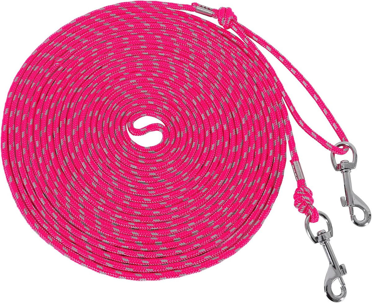 Reflective Cat Leash 50FT Cat Cable Out Escape Proof Walking Leads - 15FT / Hotpink