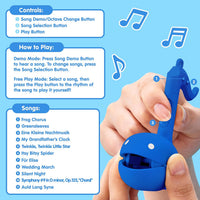 Otamatone Melody musical electronic instrument toy keychain in lime green note shape - view 12