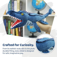 Marine Animals Hand Puppets for Kids, Toddler Includes Sharks - Mosasaurus / Dinosaurs - image 4