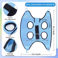 PatiencET Dog Grooming Hammock Kit – Essentials for Dogs - Cerulean / XS (12 LB Max) - image 2