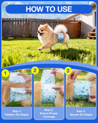 Dog Diapers Male Disposable, Belly Bands for Male Dogs, S 26pcs – Essentials for Dogs - S-26 - image 4