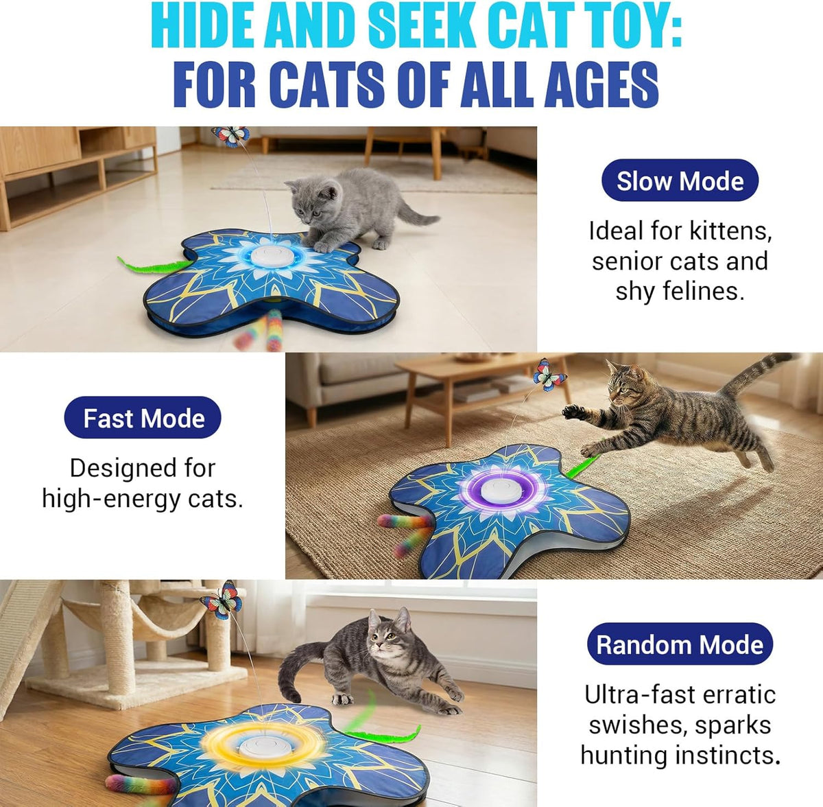 Interactive Cat Toys For Indoor Cats - Blue - image 4