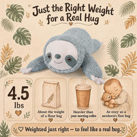 gnomantic Turtle Weighted Stuffed Animals, Plush Pillow for Kids – Fun for Kids & Family - Blue Sloth / Medium / Sloth - image 3