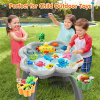 OCATO Kids Table and 4 Chairs Set Activity Table Kid Water Table – Fun for Kids & Family - Table and Bunny Chair Set - image 3